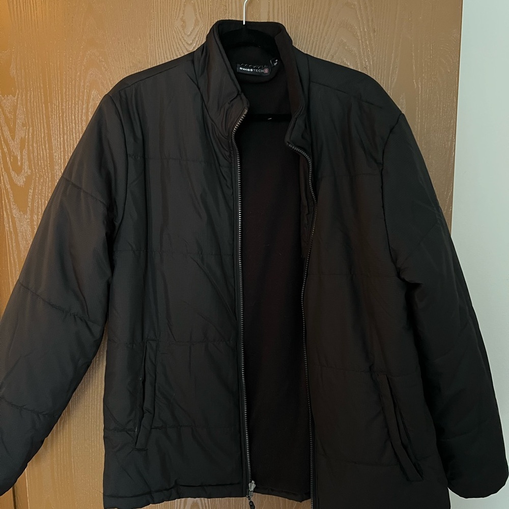 Swiss Tech Men's Black Puffer Jacket